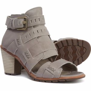 New Sorel Grey Nadia Buckle Sandals 7.5